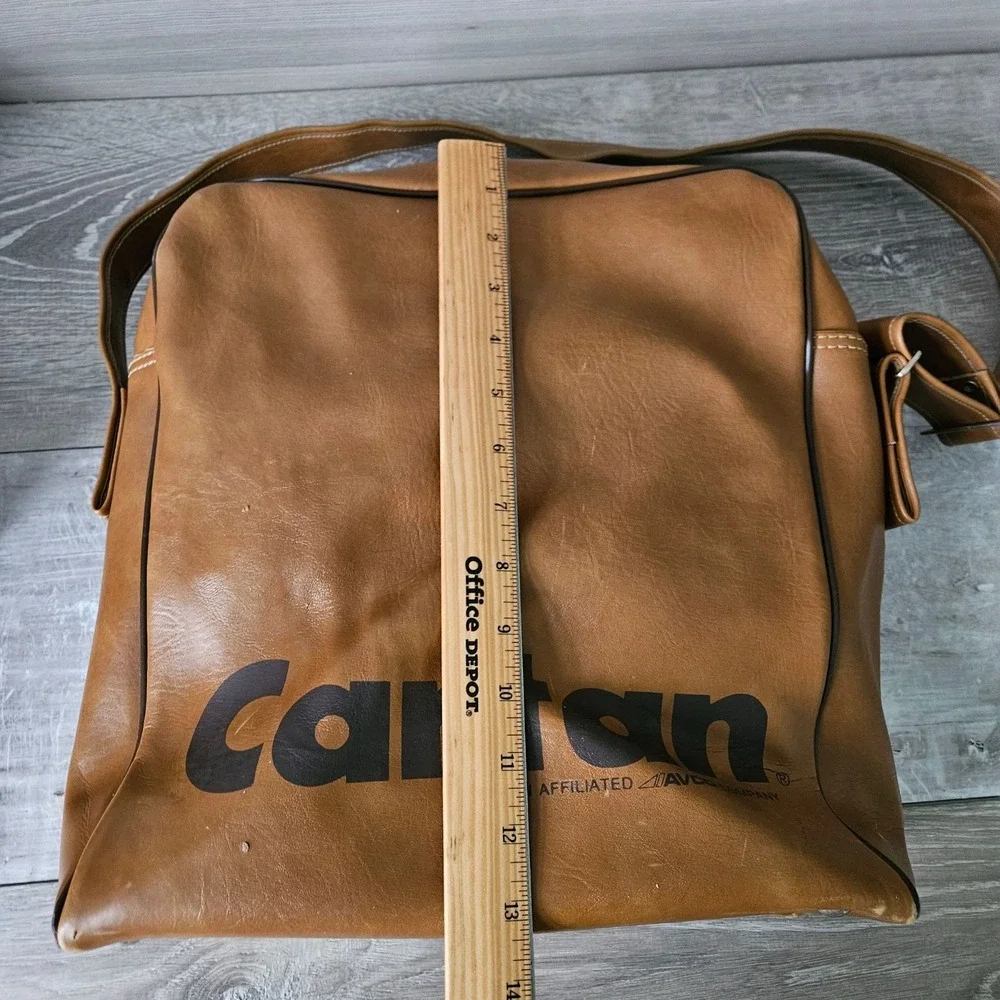Set of 2 Vtg Bearse Chicago Flight Bags Cartan Avco Tours 70s Retro Luggage Prop
